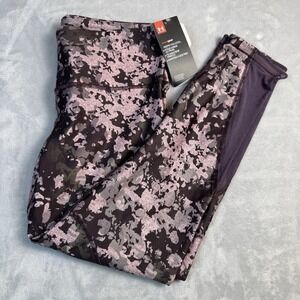 Under Armour HeatGear Leggings Womens L Pink Purple Camo 1329492 509 NWT